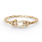 [Limara]FORCE LARGE HORSESHOE CLASP METAL BRACELET