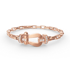 [Limara]FORCE LARGE HORSESHOE CLASP METAL BRACELET