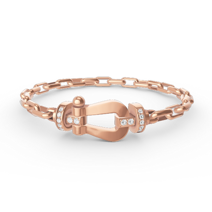 [Limara]FORCE LARGE HORSESHOE CLASP METAL BRACELET
