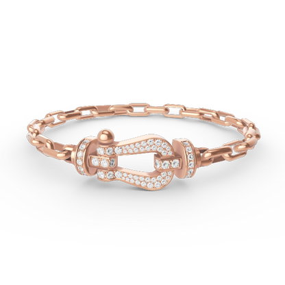 [Limara]FORCE LARGE HORSESHOE CLASP METAL BRACELET