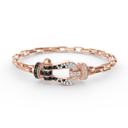 [Limara]FORCE LARGE HORSESHOE CLASP METAL BRACELET