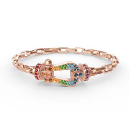 [Limara]FORCE LARGE HORSESHOE CLASP METAL BRACELET