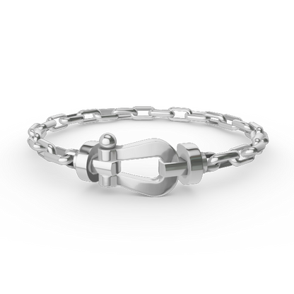 [Limara]FORCE LARGE HORSESHOE CLASP METAL BRACELET