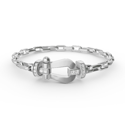 [Limara]FORCE LARGE HORSESHOE CLASP METAL BRACELET