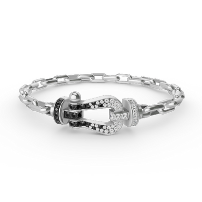 [Limara]FORCE LARGE HORSESHOE CLASP METAL BRACELET
