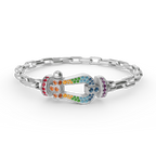 [Limara]FORCE LARGE HORSESHOE CLASP METAL BRACELET