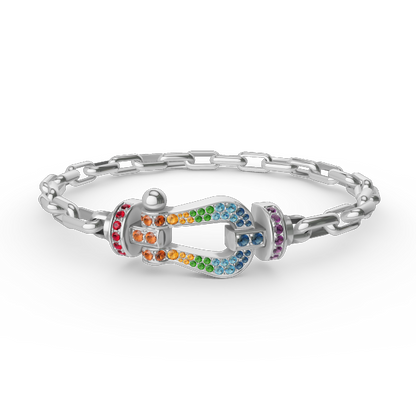 [Limara]FORCE LARGE HORSESHOE CLASP METAL BRACELET
