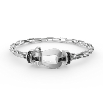 [Limara]FORCE LARGE HORSESHOE CLASP METAL BRACELET
