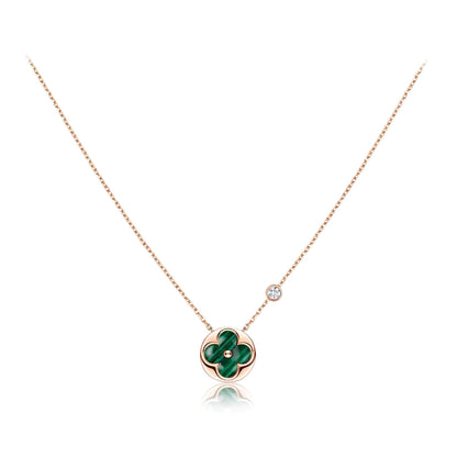 [Limara]SUN PEDANT ROSE GOLD 1 DIAMOND NECKLACE