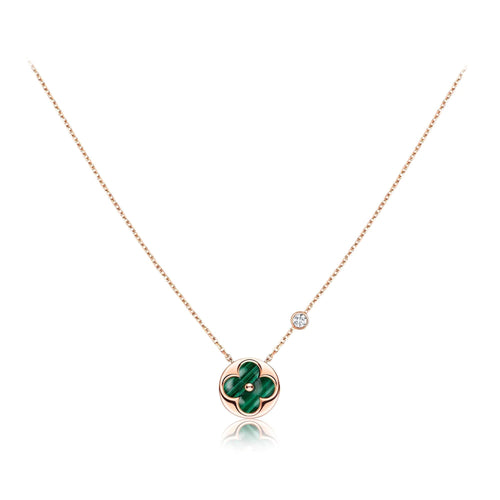 [Limara]SUN PEDANT ROSE GOLD 1 DIAMOND NECKLACE