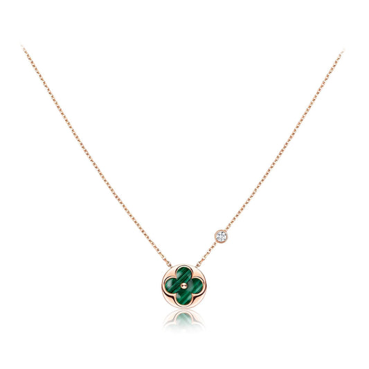 [Limara]SUN PEDANT ROSE GOLD 1 DIAMOND NECKLACE