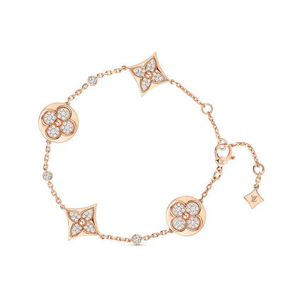 [Limara]STAR AND SUN 4 MOTIFS GOLD DIAMONDS BRACELET