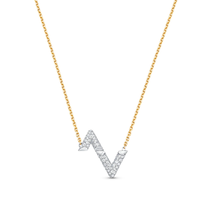 [Limara]VOLT SILVER DIAMOND PEDANT NECKLACE