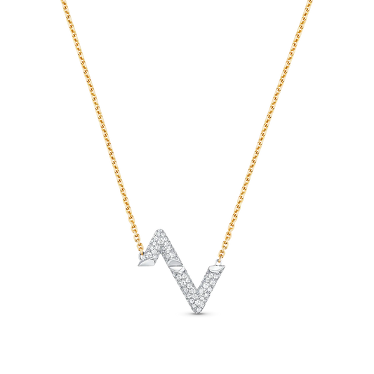 [Limara]VOLT SILVER DIAMOND PEDANT NECKLACE