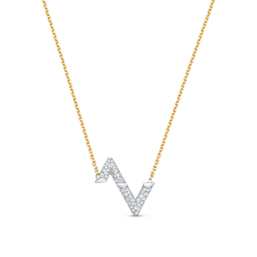 [Limara]VOLT SILVER DIAMOND PEDANT NECKLACE