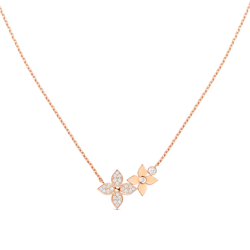 [Limara]STAR BLOSSOM NECKLACE PINK GOLD DIAMONDS