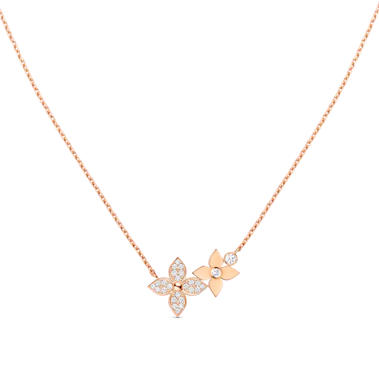 [Limara]STAR BLOSSOM NECKLACE ROSE GOLD DIAMONDS