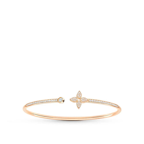 [Limara]IDYLLE ROSE GOLD OPEN BRACELET DIAMOND PAVED