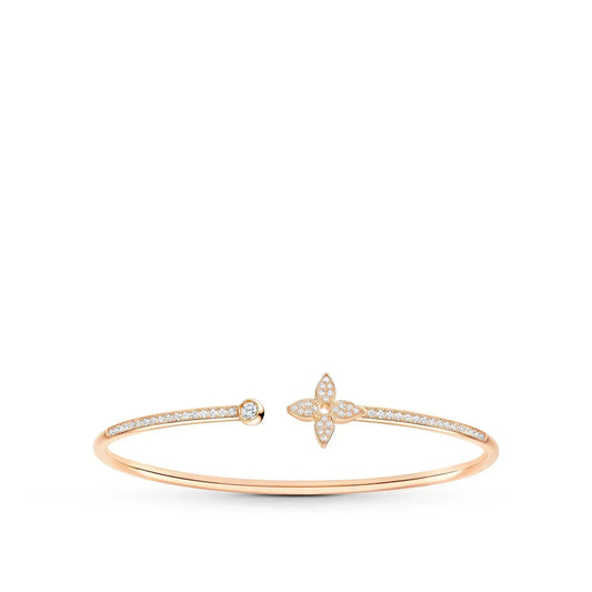 [Limara]IDYLLE ROSE GOLD OPEN BRACELET DIAMOND PAVED