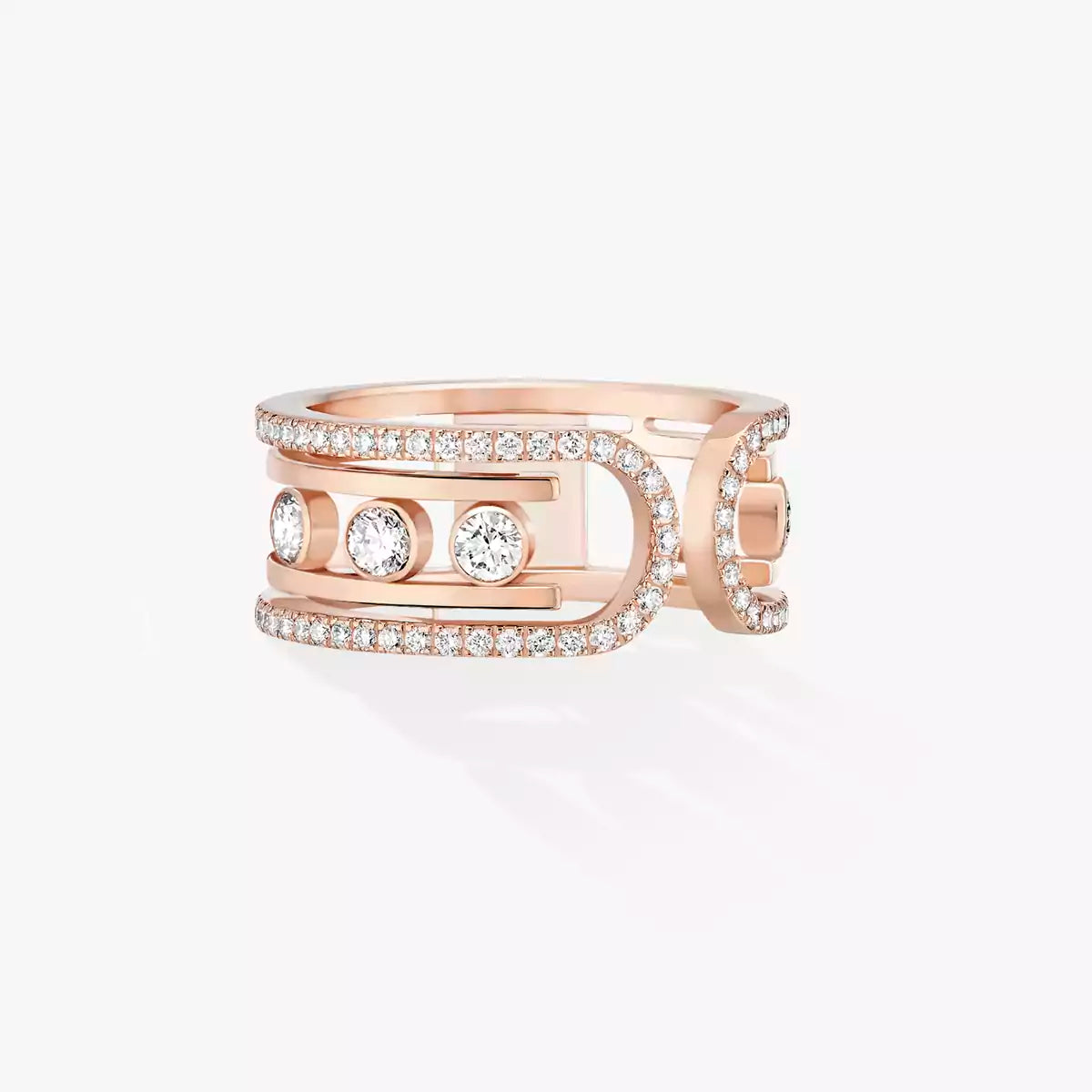 [Limara]OPEN MOVE 10-DIAMOND PAVÉ RING