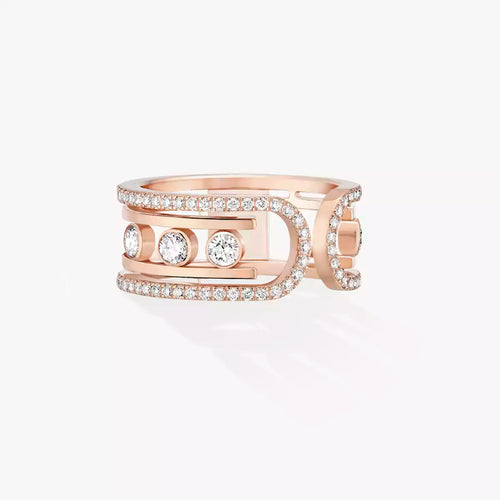 [Limara]OPEN MOVE 10-DIAMOND PAVÉ RING