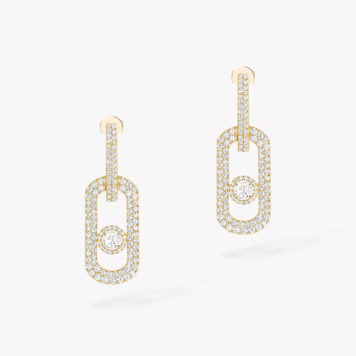 [Limara]SO MOVE XL FULL-PAVÉ DIAMOND PENDANT EARRINGS