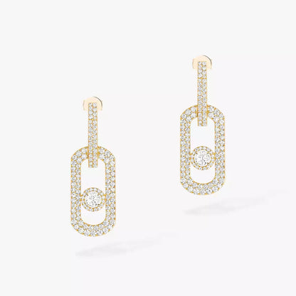 [Limara]SO MOVE XL FULL-PAVÉ DIAMOND PENDANT EARRINGS