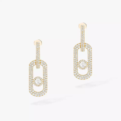 [Limara]SO MOVE XL FULL-PAVÉ DIAMOND PENDANT EARRINGS
