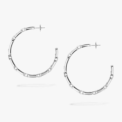 [Limara]MOVE LINK KINETIC DIAMOND HOOP EARRINGS