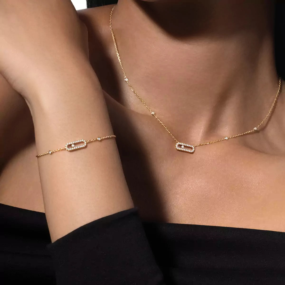[Limara]Diamond Necklace Move Uno
