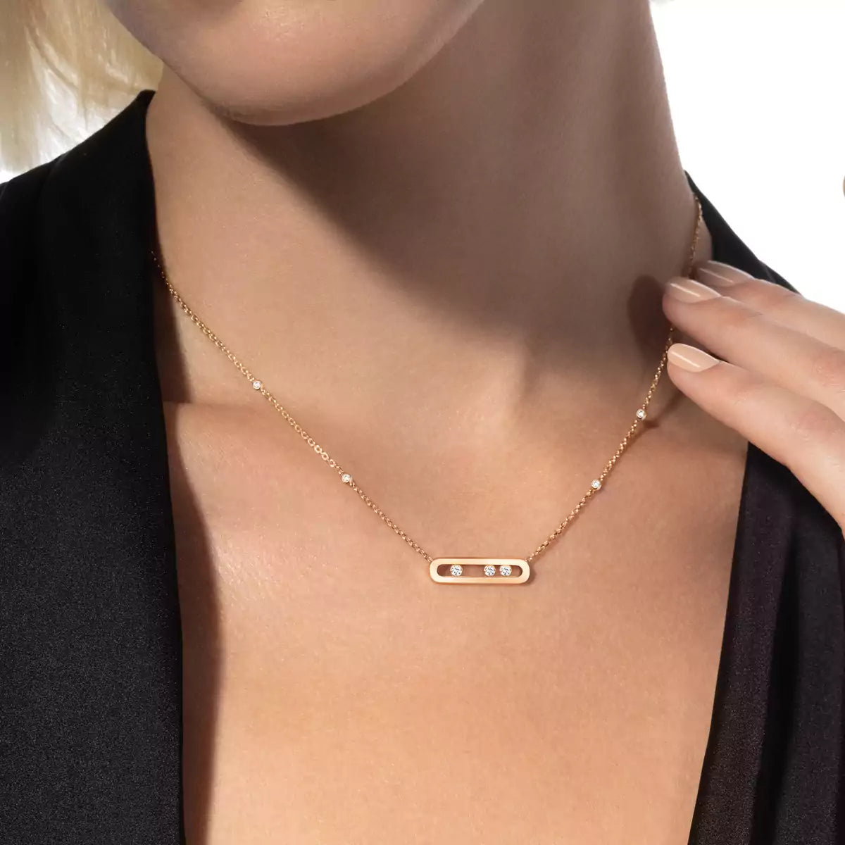[Limara] Baby Move Gold Diamond Necklace