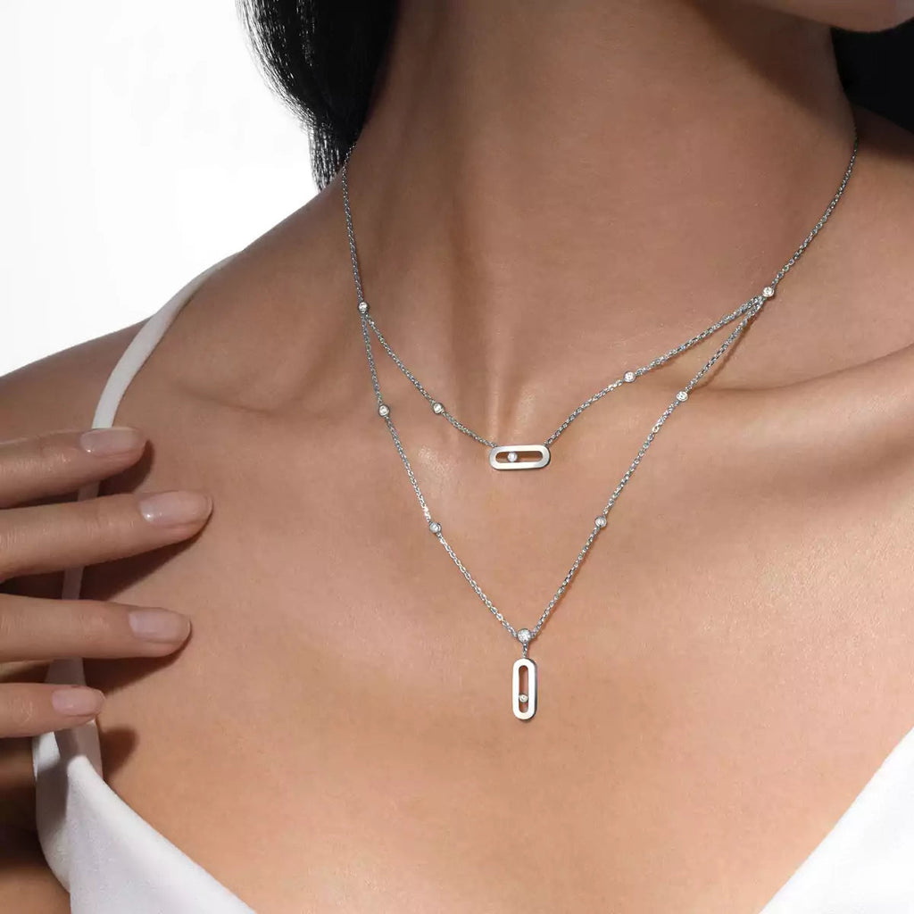 [Limara]MOVE UNO DOUBLE-PENDANT NECKLACE