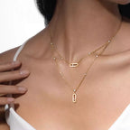 [Limara]MOVE UNO DOUBLE-PENDANT NECKLACE