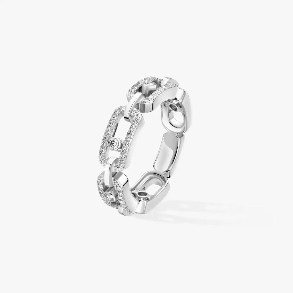 [Limara]MOVE LINK PAVÉ DIAMOND RING