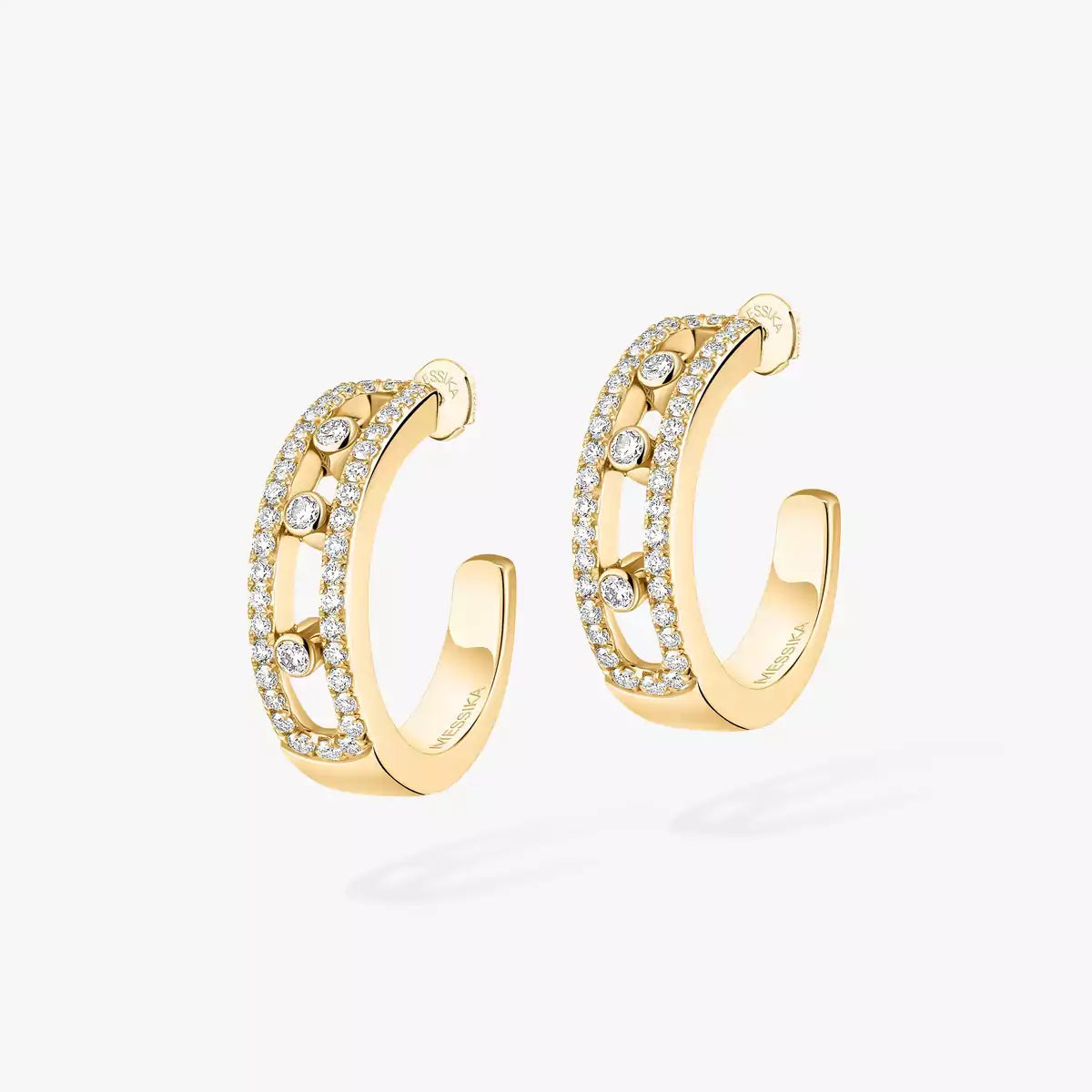 [Limara]Diamond Pave_ Hoop Earrings Move