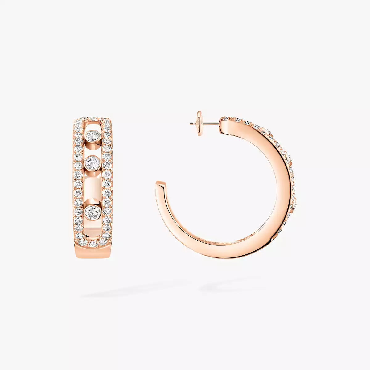 [Limara]Diamond Pave_ Hoop Earrings Move