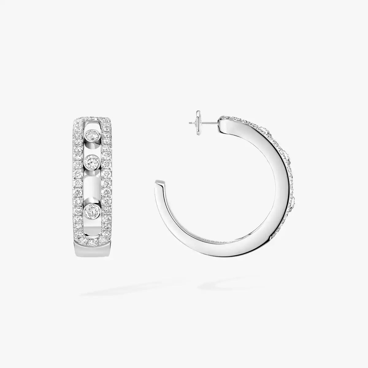 [Limara]Diamond Pave_ Hoop Earrings Move