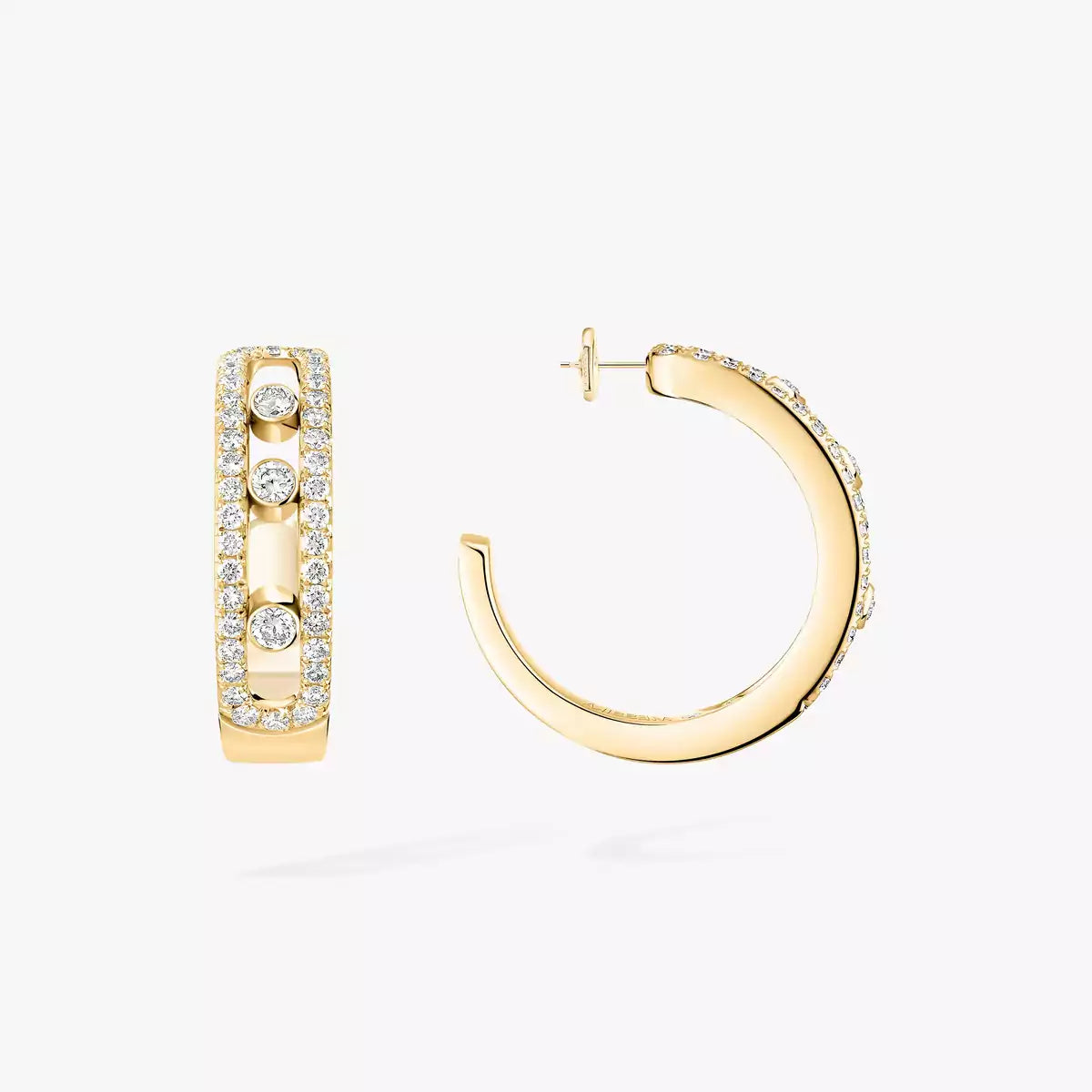 [Limara]Diamond Pave_ Hoop Earrings Move