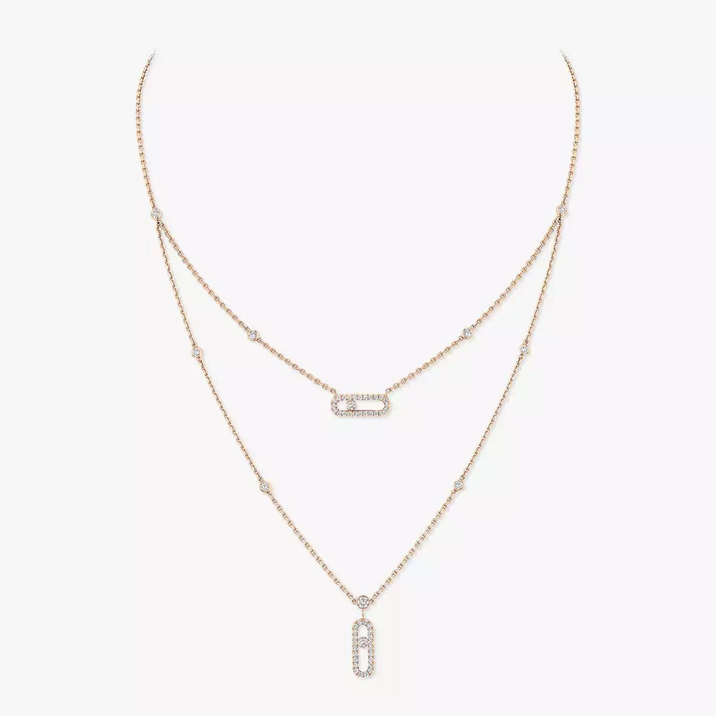 [Limara]MOVE UNO 2-ROW PAVÉ NECKLACE