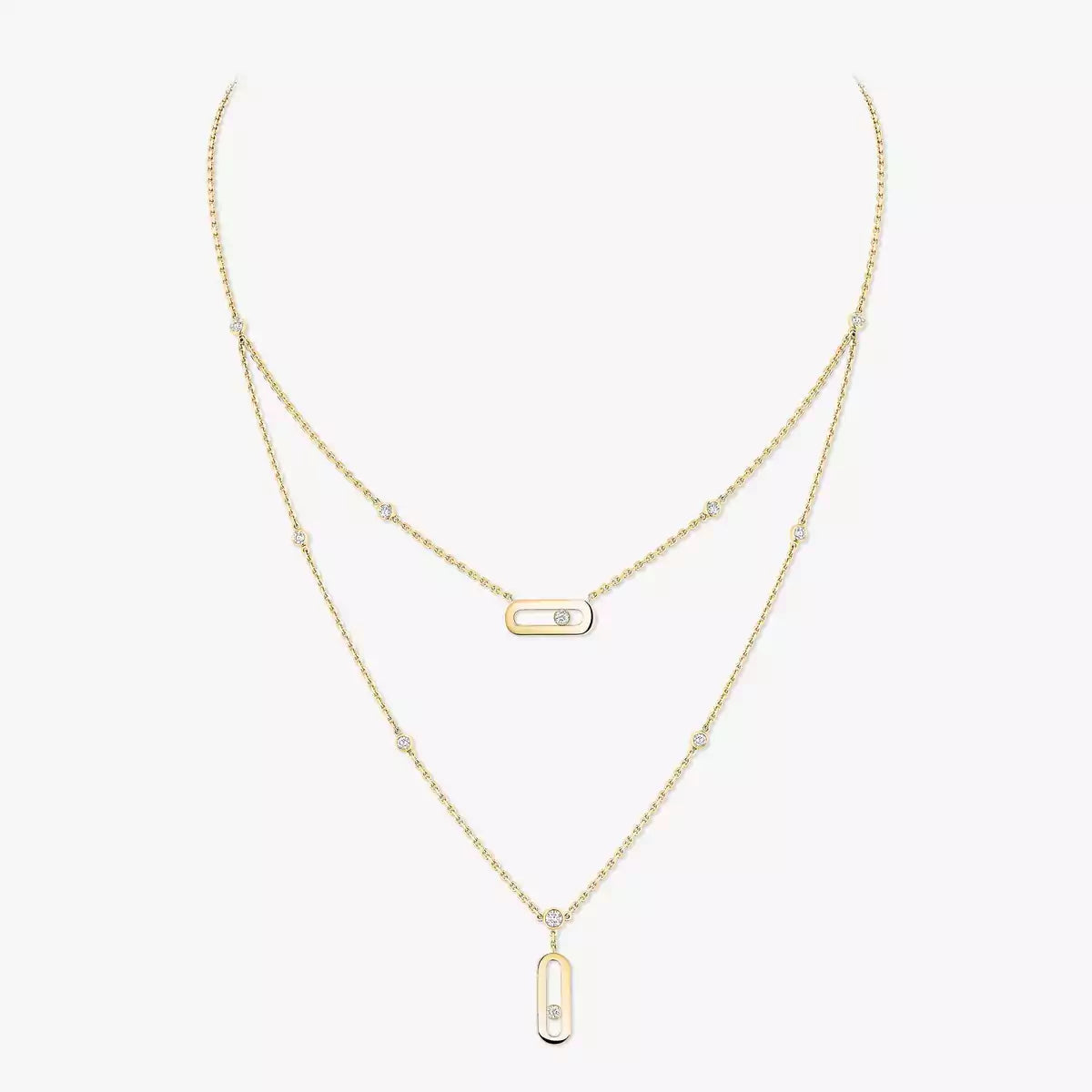[Limara]MOVE UNO DOUBLE-PENDANT NECKLACE