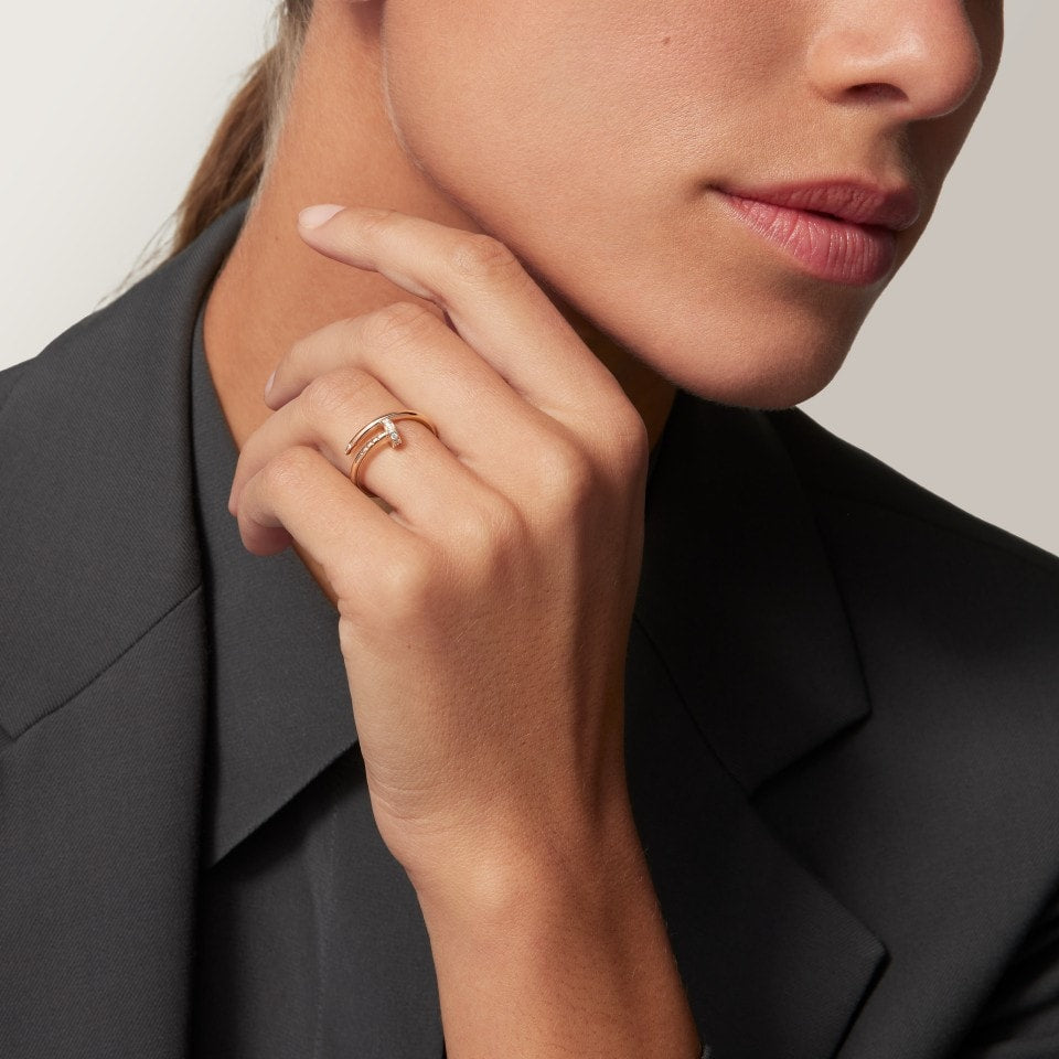 [Limara] JUSTE 1.8MM HALF DIAMOND RING