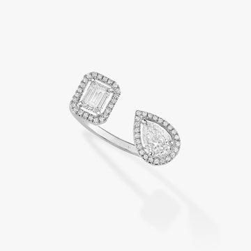 [Limara]MY TWIN TOI & MOI SILVER DIAMOND RING