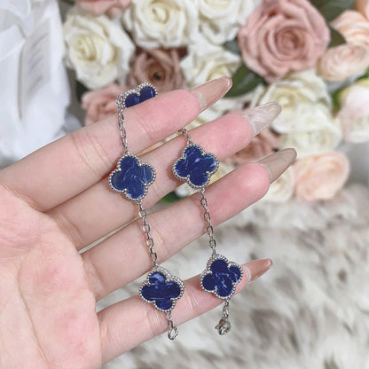 [Limara]LUCKY CLOVER 5-MOTIF BRACELET - PIETERSITE COLLECTION