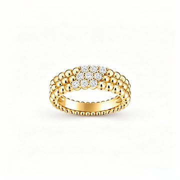 [Limara]  THREE-ROW DIAMOND RING