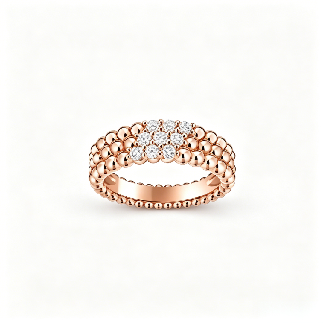 [Limara]  THREE-ROW DIAMOND RING