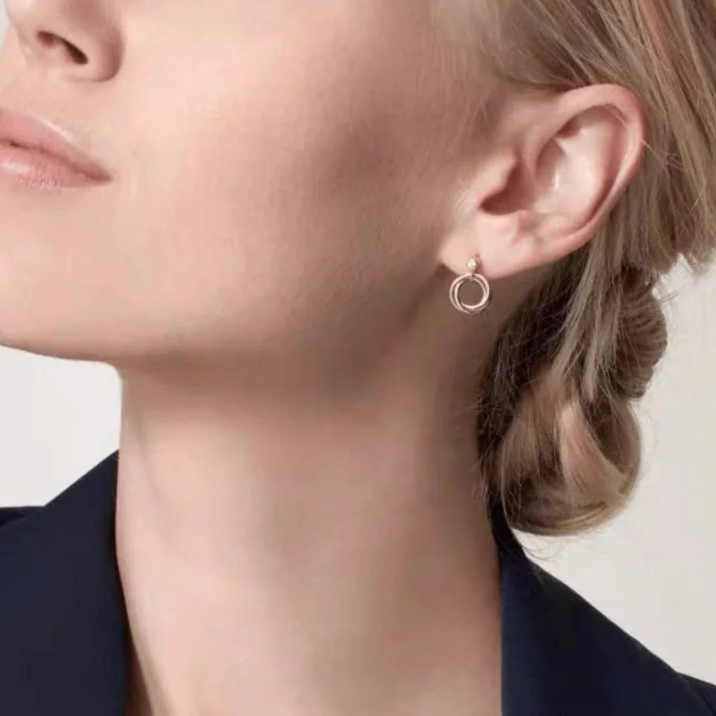 [Limara] TRINITY ON DIAMOND  EARRINGS