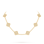 [Limara]CLASSIC LUCKY 10-MOTIF CLOVER NECKLACE GOLD COLLECTION