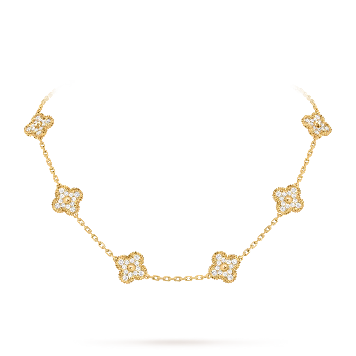 [Limara]CLASSIC LUCKY 10-MOTIF CLOVER NECKLACE GOLD COLLECTION