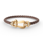 [Limara]FORCE LARGE HORSESHOE HALF DIAMOND BRACELET - GOLD