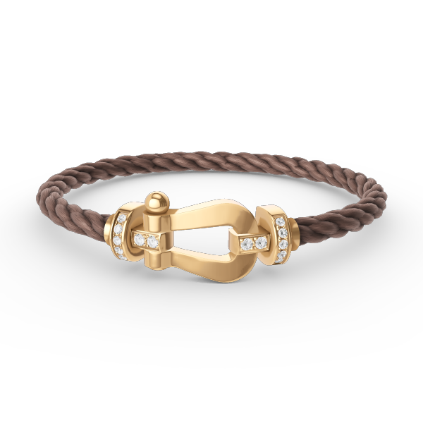 [Limara]FORCE LARGE HORSESHOE HALF DIAMOND BRACELET - GOLD